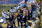 La comitiva trasladó ayer las imágenes del Santo Cristo de la Agonía y la Virgen de la Piedad. 