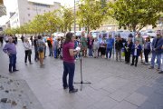 Jordi Climent, presidente del CEL, durante su parlamento ante los asistentes al homenaje.