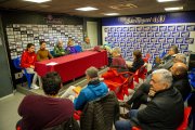 Una vista de l’assemblea del CB Lleida a la qual van assistir una dotzena de socis, entre ells directius.