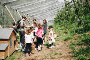 Imagen de una visita al huerto del Cerdanya Ecoresort de Prullans. 