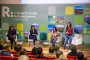 Lluvich, Sirvent, Lloret i Puigcorbé, en un dels debats del Congrés Català de Repoblament.