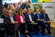 Larrosa, Vilagrà i Talarn, ahir durant la clausura de Municipàlia.