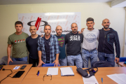 Imatge dels set membres de la unitat del GRAF a Lleida.