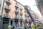 Vista de l’incendi que va tenir lloc el febrer del 2022 a Sant Ruf.