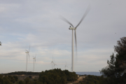 Imatge d’arxiu del parc eòlic de Solans, l’últim construït a Lleida.