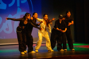 Un de la quinzena de grups participants ahir al Teatre de l’Escorxador del Kpop Fest de Lleida.