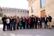 El president Aragonès va rebre ahir a la Generalitat diversos guanyadors dels Premis Gaudí.