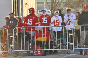 Aficionats dels Kansas City Chiefs durant la celebració del títol de la Superbowl.