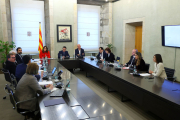 La Comissió Interdepartamental de Sequera celebrada ahir sota la presidència de Pere Aragonès.