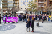 CCOO va convocar una concentració a Lleida, en què va procedir a la lectura d’un manifest.