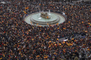 Imatge de la manifestació a Madrid contra “el deteriorament polític, institucional i social” d’Espanya.