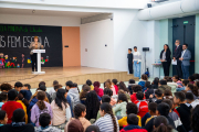 La consellera Anna Simó, en una visita a un centre educatiu de la ciutat de Lleida.