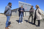 Membres de Junts van visitar ahir el circuit de Lleida.