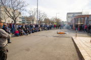 Protesta de treballadors dilluns a les portes del Centre Penitenciari Ponent.