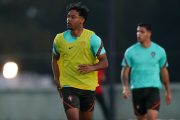 Jastin, entrenant-se amb la selecció portuguesa sub-20.