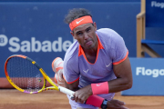 Rafa Nadal durant el partit d’ahir contra De Miñaur.