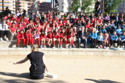 Alumnes de centres de Lleida van assistir ahir a la clausura del programa als Camps Elisis.