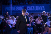 Puigdemont, ahir en el míting que va fer a Argelers.