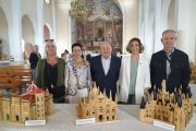 La inauguració de l’exposició, a l’església.