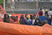 Migrants rescatats a l’illa de La Gomera la setmana passada.