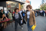 Elisenda Alemany (ERC) ahir arribant al congrés del partit.