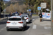 Imatge d’arxiu d’una protesta contra la MAT del Pallars a la Pobla el mes de desembre passat.