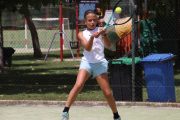 Martina Garriga, ahir durant el partit davant de Casilda Díaz.