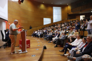 El ministre Jordi Hereu, durant la seua intervenció al congrés del PSC de Lleida, Pirineu i Aran.