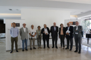 Alguns dels membres del grup Compromesos amb el Futur de Lleida, de la Fundació ICG, ahir.