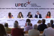 Un moment del debat polític celebrat ahir a la UPEC.