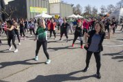 A Tàrrega, entre altres activitats, hi va haver una sessió de zumba. - LAIA PEDRÓS