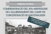 Cartell de la "Commemoració del 80è aniversari de l'alliberament del camp de concentració de Mauthausen"