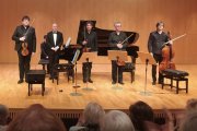 Albert Guinovart i el Quartet Teixidor, en el concert de dijous passat a l’Auditori de Lleida.