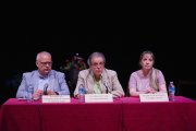 Ramon Augé, Jaume Rossich i Carolina Garcia en la clausura. - C. MARSIÑACH