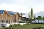 Recreació en 3D de l’exterior del futur edifici d’Inefc Pirineus. - CEROUNO ARQUITECTOS I OP TEAM
