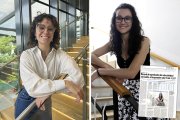 Dues Júlia Montoliu, una al costat de l'altra, separades per una dècada de diferència però amb intenció de tocar-se les mans. Les escales han canviat.