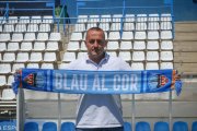 Jordi Cortés, ahir al Camp d’Esports en la seua presentació com a primer entrenador. - LLEIDA CF