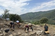Els arqueòlegs a l’excavació del Pui de Segur. - MARTA LLUVICH