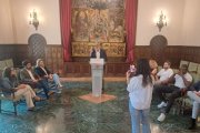 Larrosa va fer una roda de premsa amb el seu govern per explicar les metes en aquest nou curs polític. - SCD