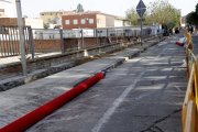 Obres d'Endesa a l'avinguda del Canal de Mollerussa.