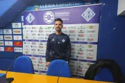 Roger Lamesa, ahir a la sala de premsa del Camp d’Esports. - JCMC
