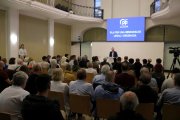 Sala Alfred Perenya de Lleida durant la presentació del Pla d'Immigració del PP