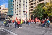 Unas 70 personas han participado en el corte de tráfico en Lleida.