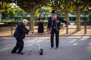 Foto d'arxiu de l'expresident de la Generalitat, Jordi Pujol, fent presència a l'acte de la hissada de la senyera al Parlament.