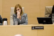 L’extitular d’Emergències Salomé Pradas, en la comissió d’investigació per la dana al Congrés. - EUROPA PRESS