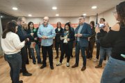 Un moment de la trobada nadalenca d'ERC amb periodistes a Lleida aquest divendres.