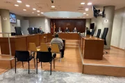 L’acusat, ahir al matí a la banqueta de l’Audiència de Lleida.