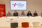 Farran, Vilaró, Sancho, Estiarte i Marín, ahir en roda de premsa. - JORDI ECHEVARRIA