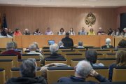 Imatge del ple de Tàrrega durant el debat de la qüestió de confiança.