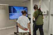 Un dels entrenaments de l'assaig és la cinta amb realitat virtual.